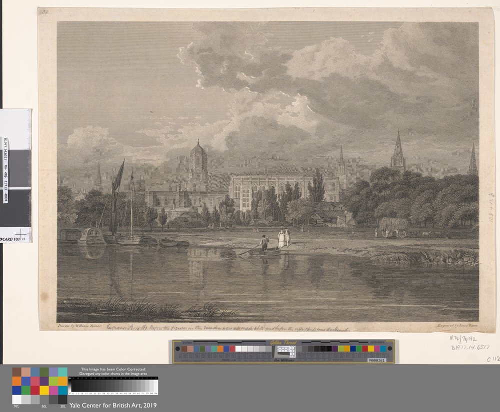 Südansicht von Christ Church, etc., von den Wiesen... von James Basire