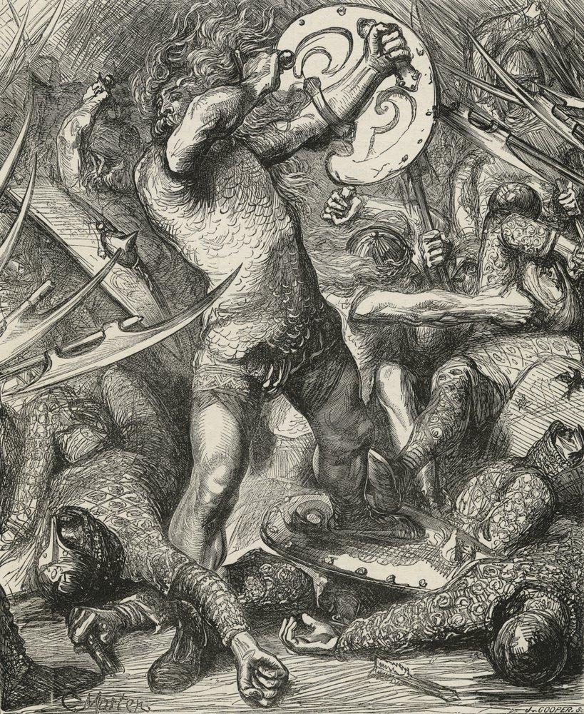 Hereward kämpft sich durch das normannische Heer von James Cooper