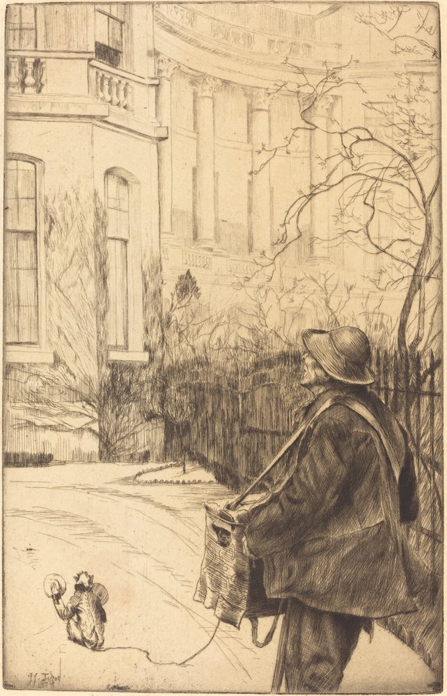 Der Leierkastenmann von James Jacques Joseph Tissot