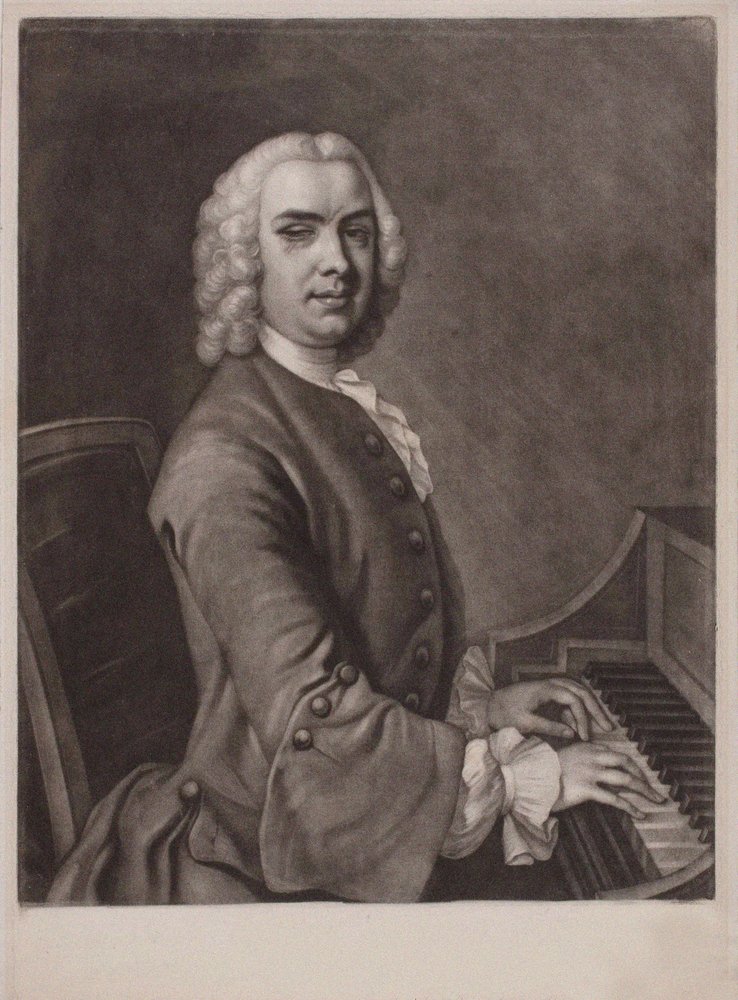 Porträt des Organisten und Komponisten John Stanley von James MacArdell
