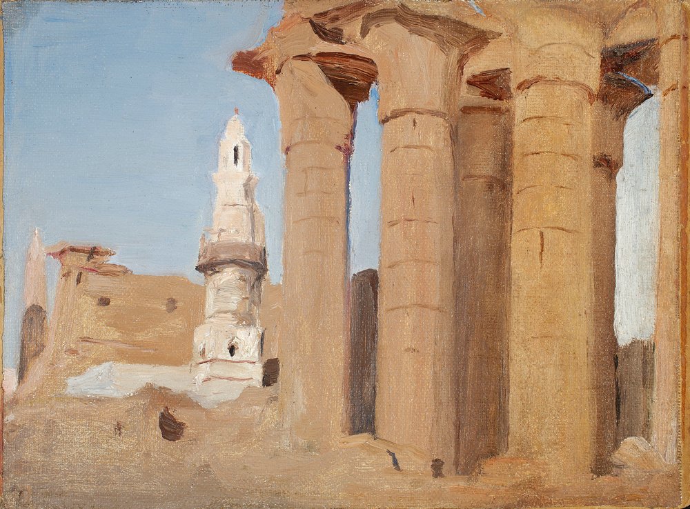 Ägyptischer Tempel - Luxor. Von der Reise nach Ägypten von Jan Ciągliński