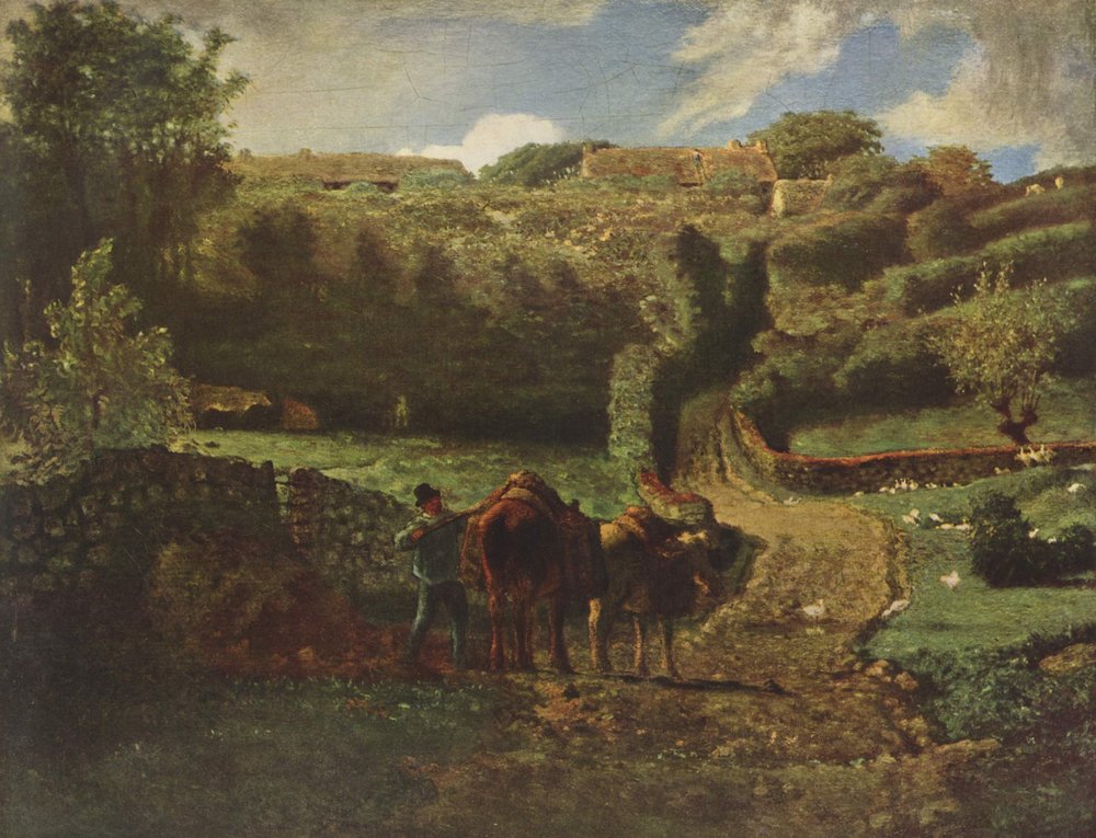 Der Weiler Cousin bei Gréville von Jean-Francois Millet