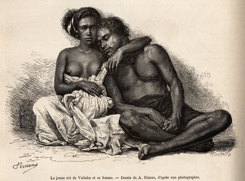 Der junge König von Vaitatu, auf der Insel Tauata, im Archipel der ...