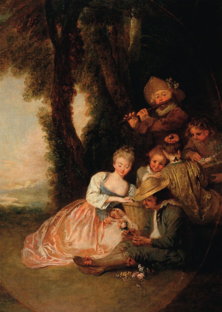 Die Liebeserklärung, ca. 1716 von Jean-Antoine Watteau