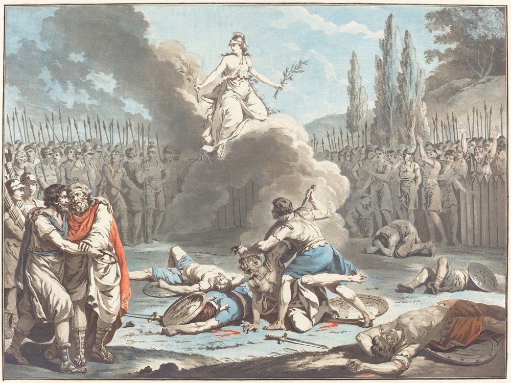 Der Kampf der Horatier und der Kuratier, 1783 von Jean-Francois Janinet