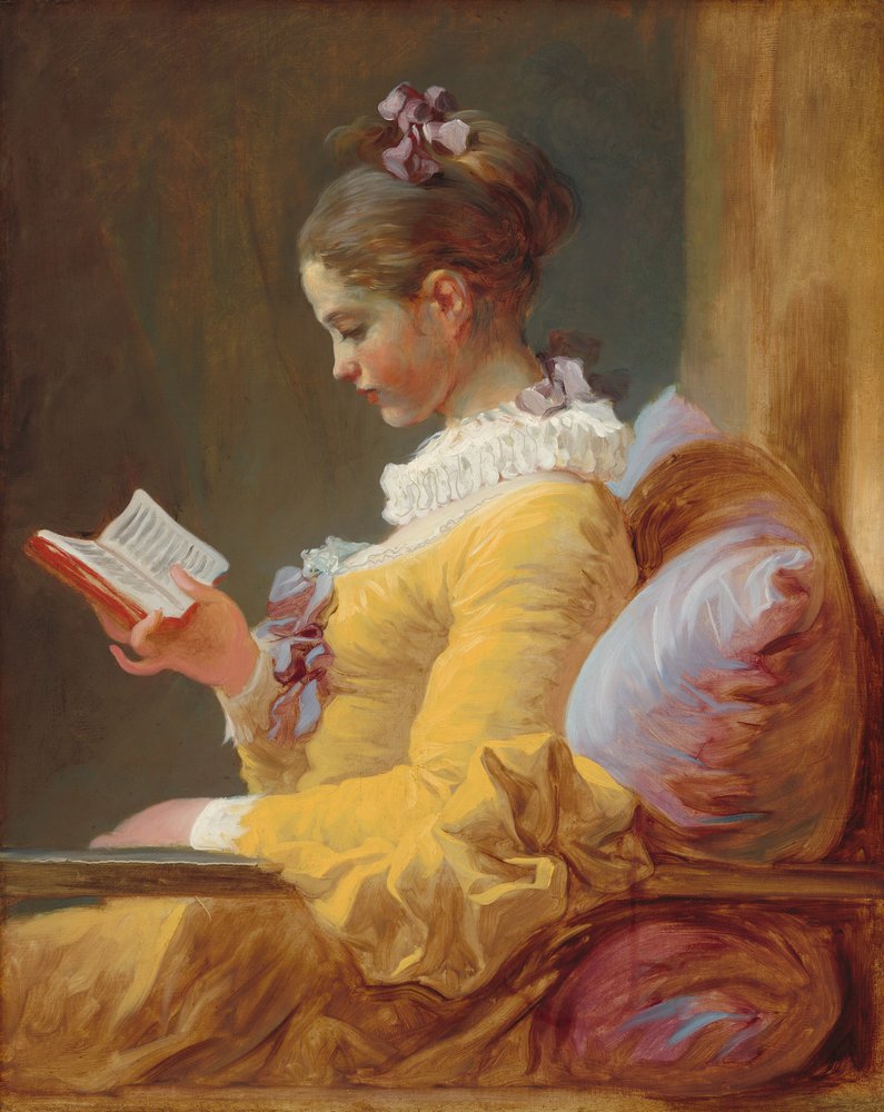 Lesendes junges Mädchen, um 1769 von Jean-Honore Fragonard