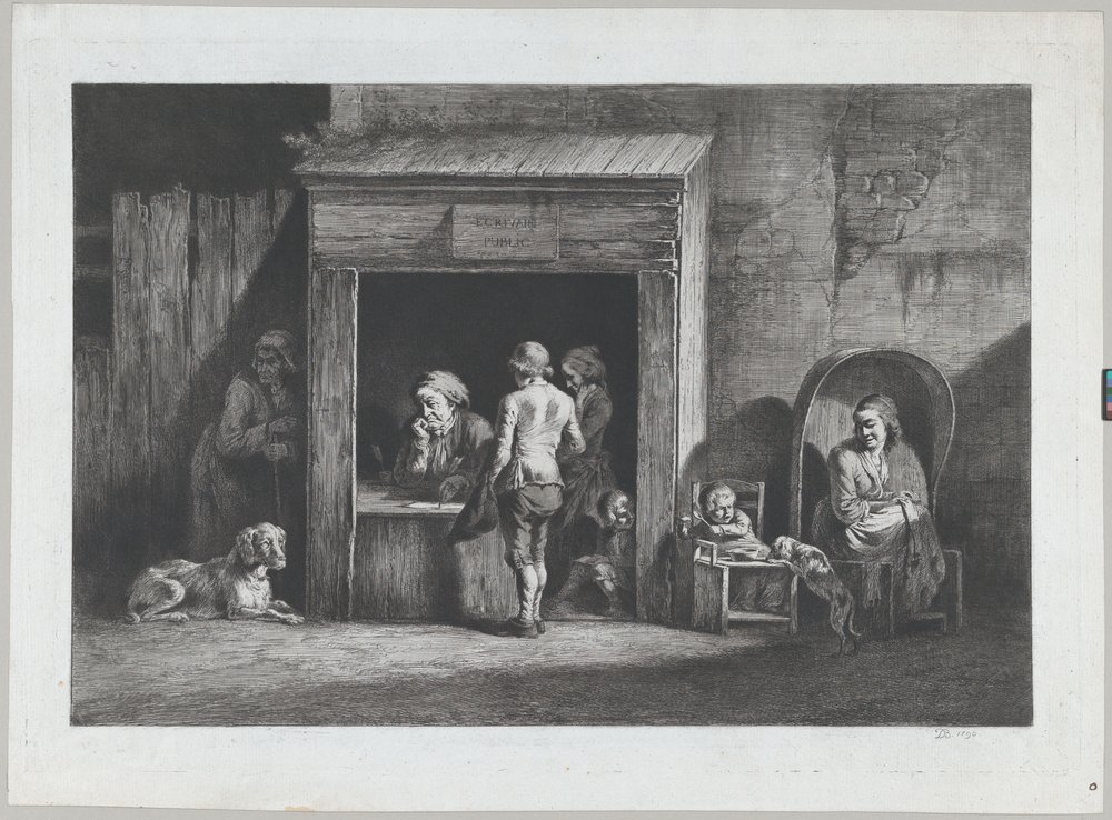 Der öffentliche Schreiber, 1790 von Jean-Jacques de Boissieu