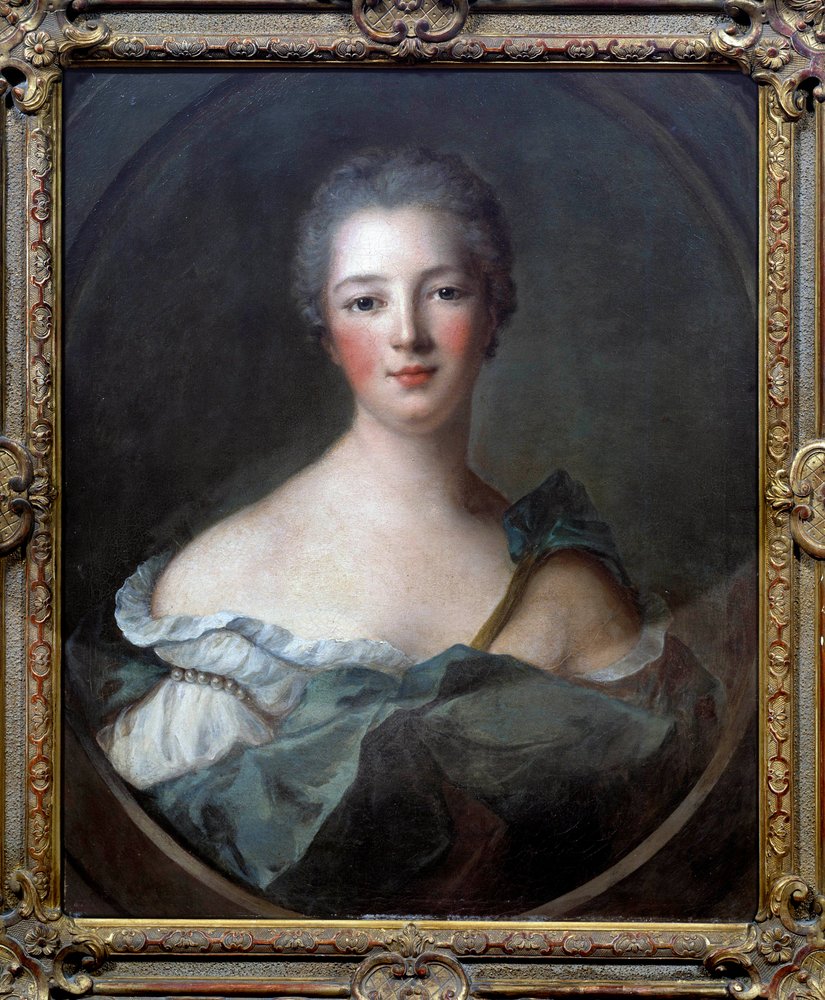 Porträt von Jeanne Antoinette Poisson, Marquise von Pompadour von Jean-Marc Nattier