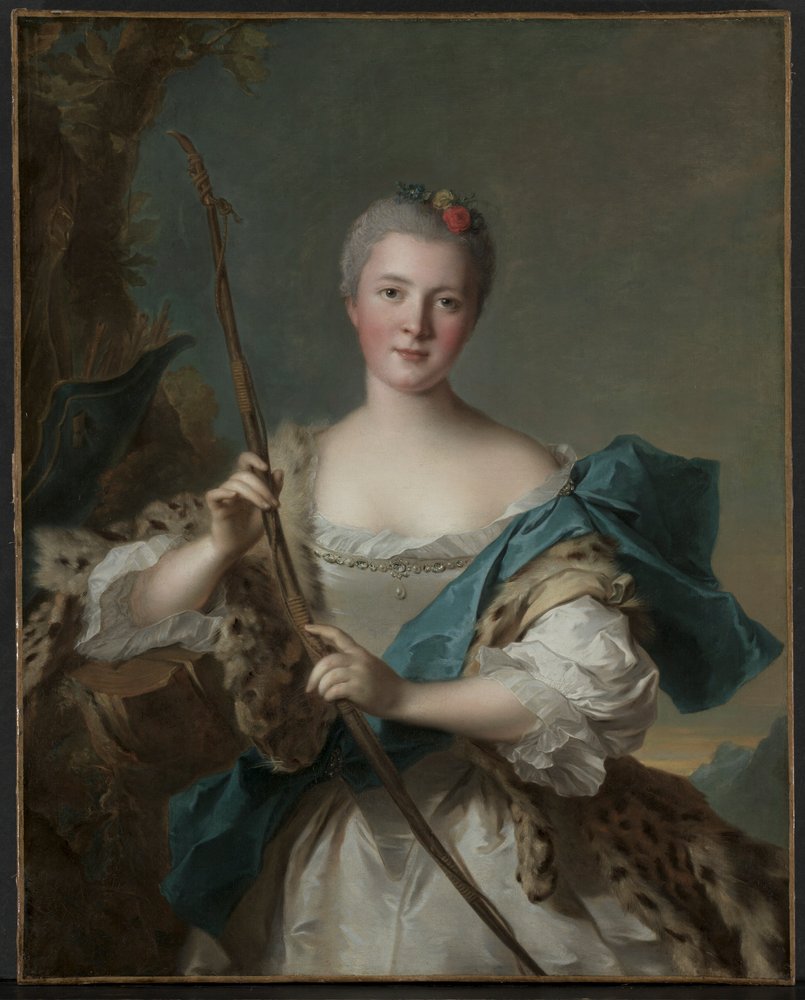 Porträt einer Frau als Diana von Jean-Marc Nattier