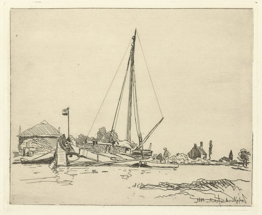 Das vor Anker liegende Schiff. Sechs holländische Ansichten (Serientitel) von Johan-Barthold Jongkind