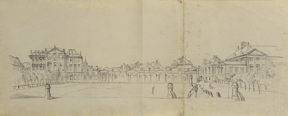 Josefstädter Glacis mit Palais Trautson von Johann Peter Krafft
