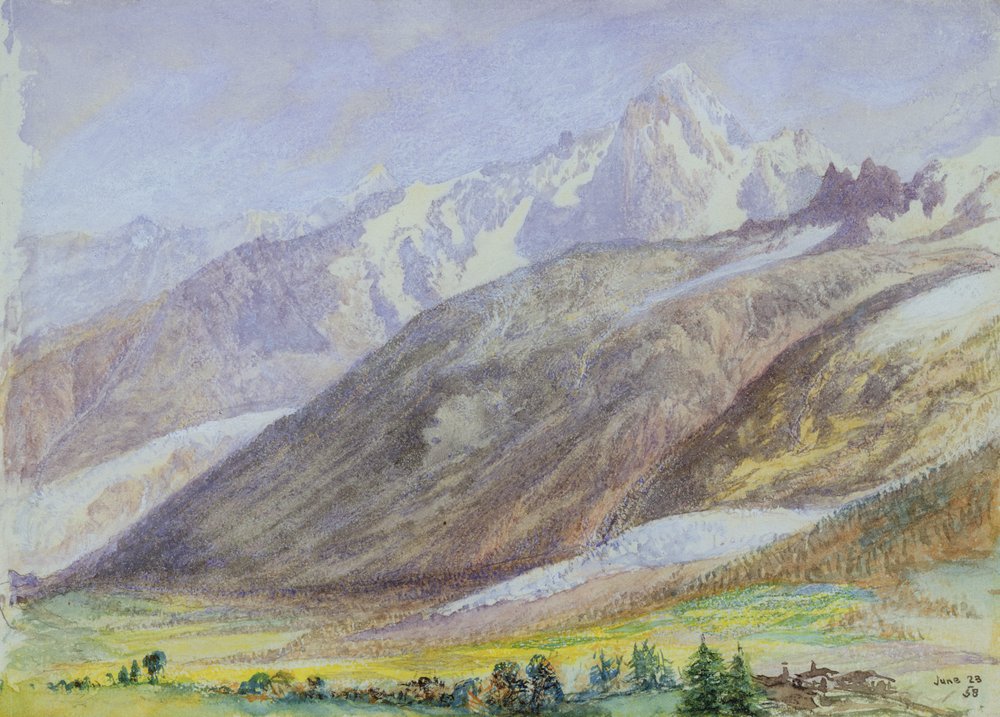 Gebirgslandschaft, 23. Juni 1858 von John Brett