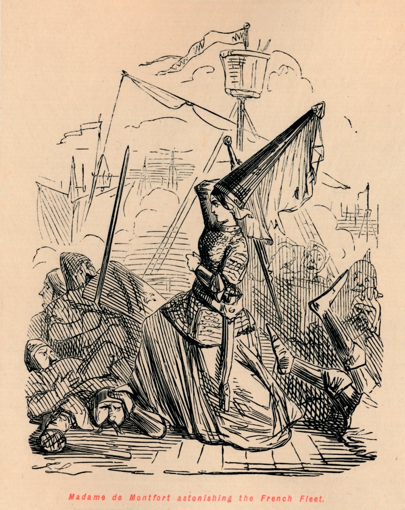 Madame de Montfort erstaunt die französische Flotte, ca. 1860 von John Leech