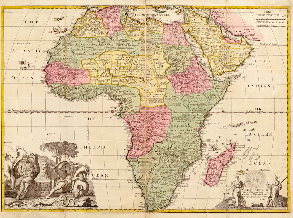 Afrika, aus Moderne Geographie, ca. 1725 von John Senex