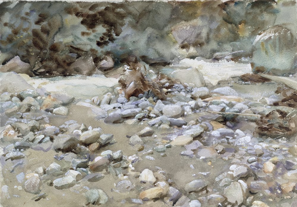 Flussbett von John Singer Sargent