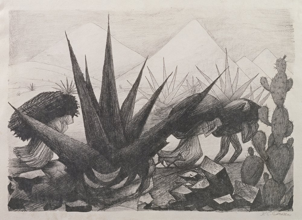 Indianer und Magney-Pflanzen von José Clemente Orozco