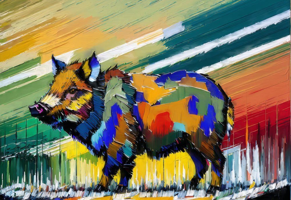 Wildschwein 1 von Josef Johann Michel