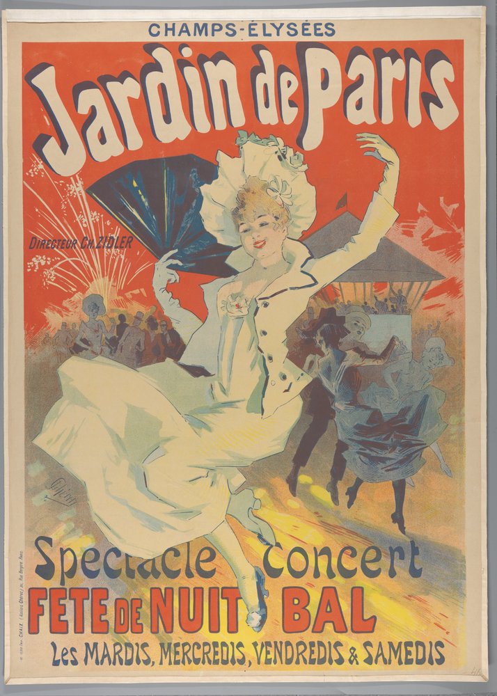 Champs-Élysées. Jardin de Paris, 1890 von Jules Cheret