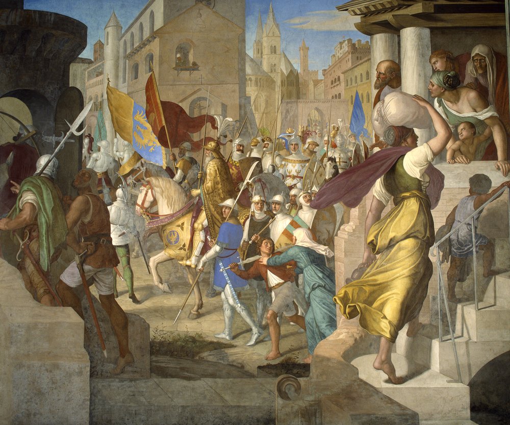Das Heer Karls des Großen in Paris von Julius Schnorr von Carolsfeld