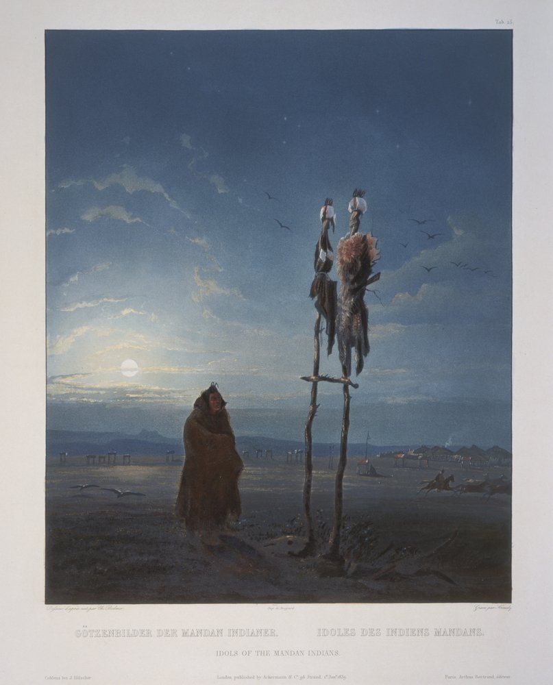 Götzenbilder der Mandan-Indianer von Karl Bodmer