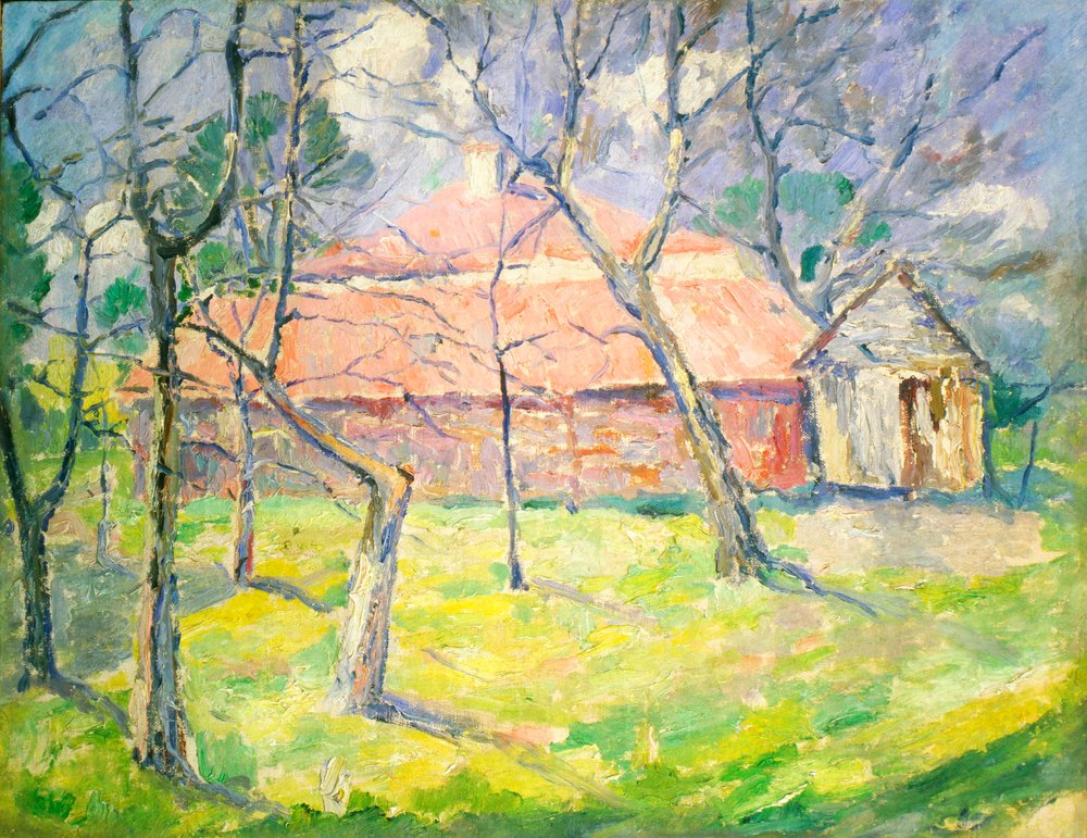 Landschaft bei Kiew, 1930 von Kazimir Severinovich Malevich
