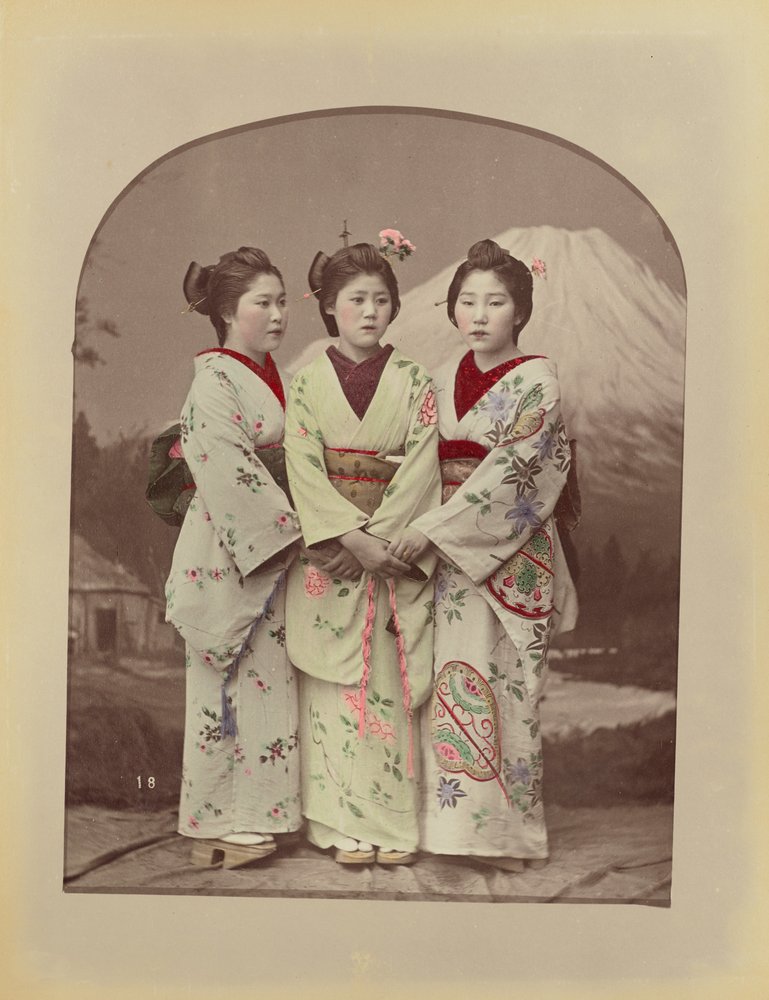 [Drei Mädchen] von Kusakabe Kimbei