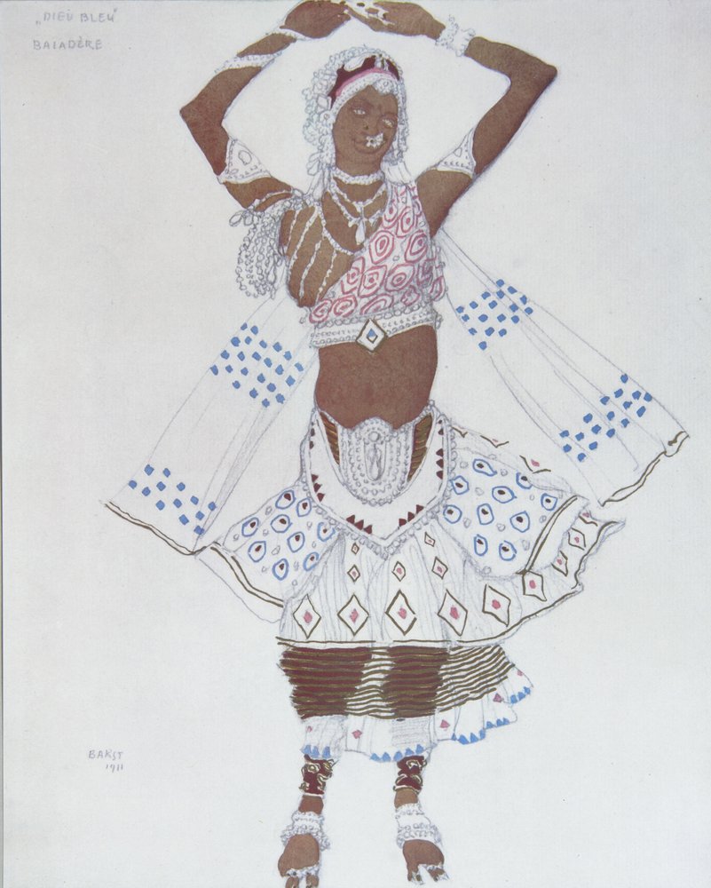 Kostümentwurf für das Ballett Blauer Gott von R. Hahn, 1912 von Leon Bakst