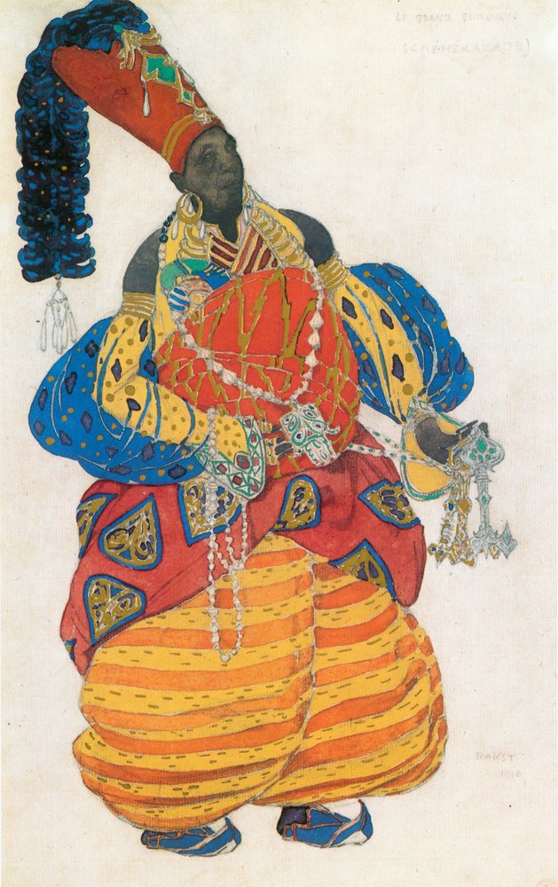 Kostüm des Ober-Eunuchen, für Rimski-Korsakows Ballett "Scheherazade" von Leon Bakst