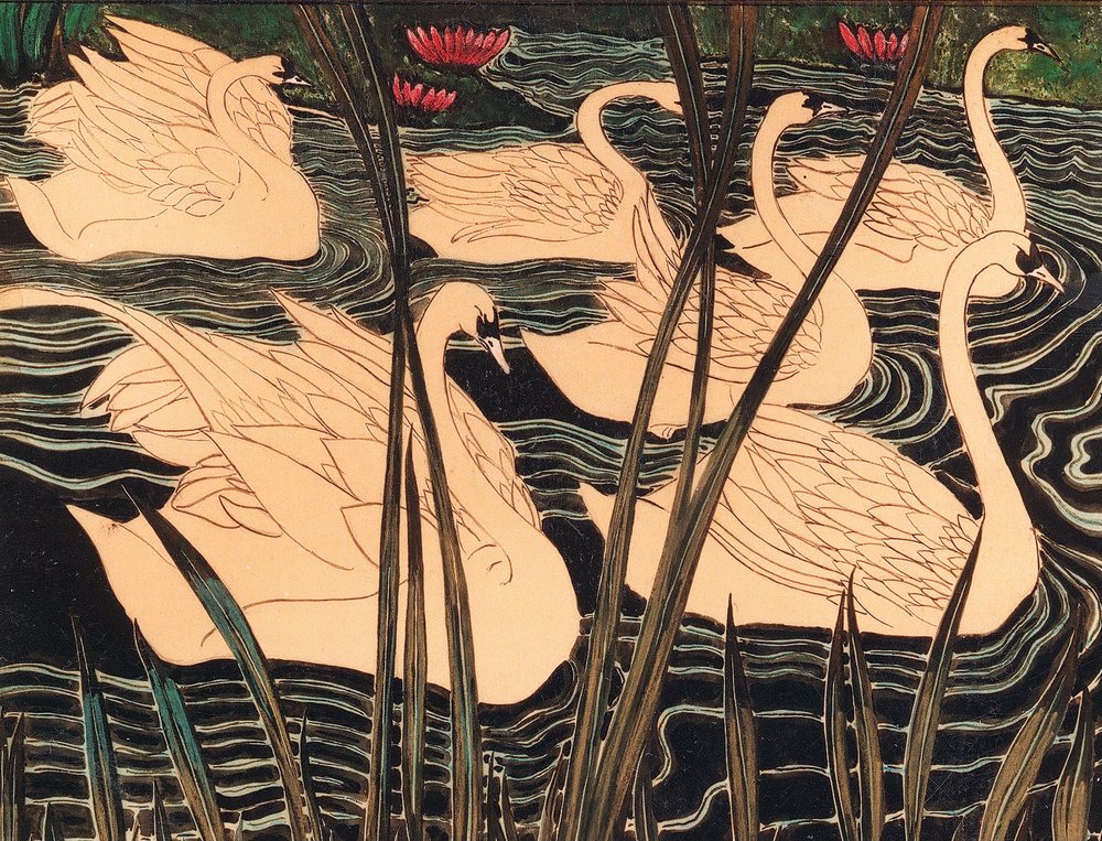 Schwäne, ca. 1900 von Leon Spilliaert