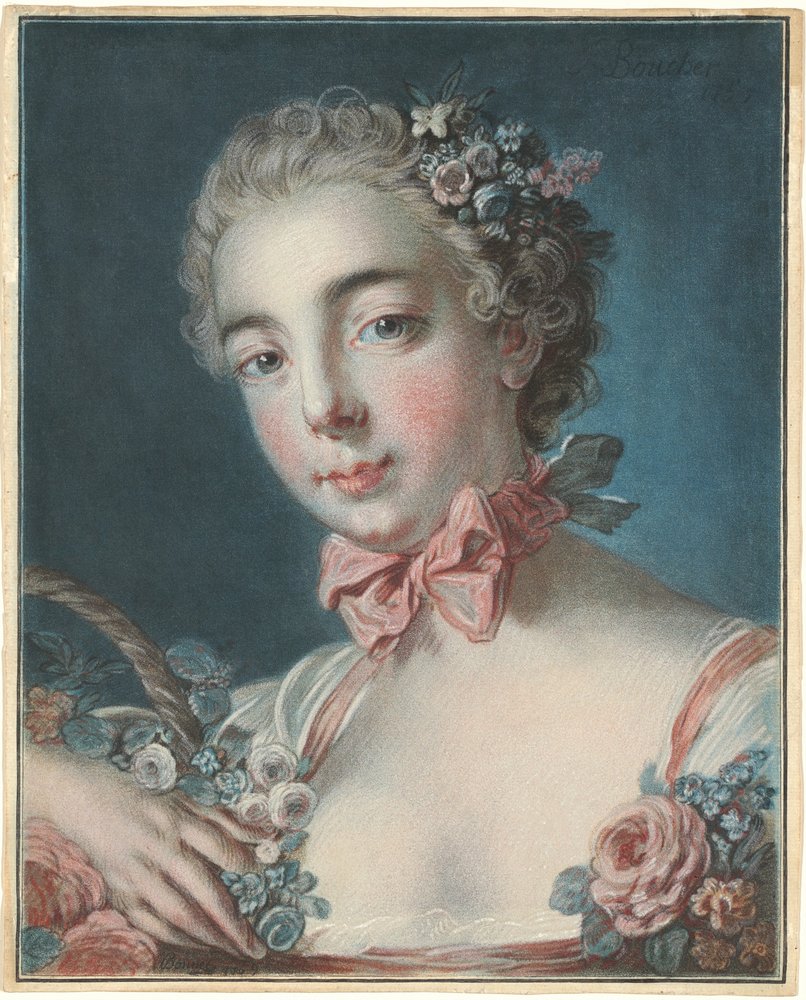 Kopf der Flora von Louis Marin Bonnet after François Boucher