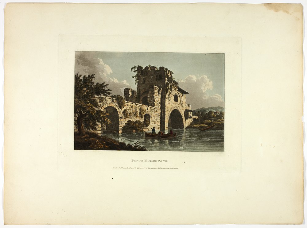 Ponte Nomentano, Tafel siebenundzwanzig aus Ruinen von Rom von M. Dubourg