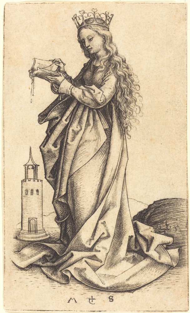 Sankt Barbara von Martin Schongauer