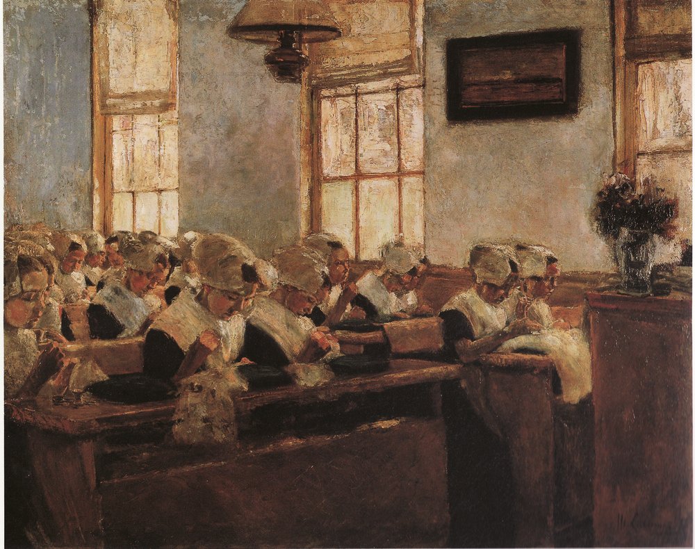 Holländische Nähschule von Max Liebermann