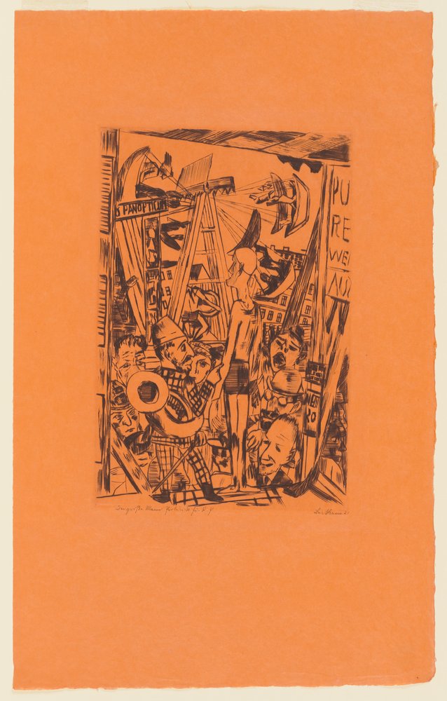 Tafel 5 der Serie: Jährlicher Jahrmarkt von Max Beckmann