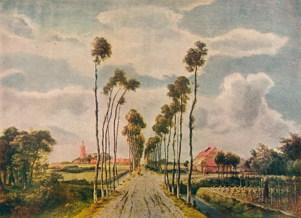 „Die Allee von Middelharnis“, 1689 von Meindert Hobbema