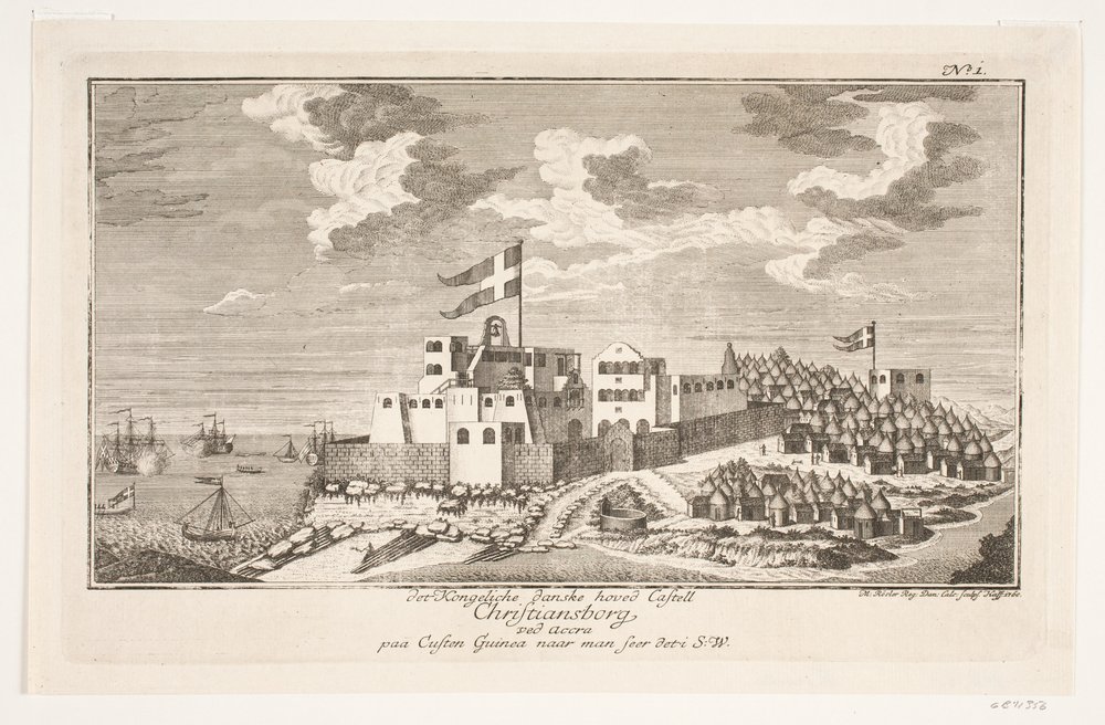 Christiansborg an der Guinea-Küste, von Südwesten gesehen von Michael Rössler