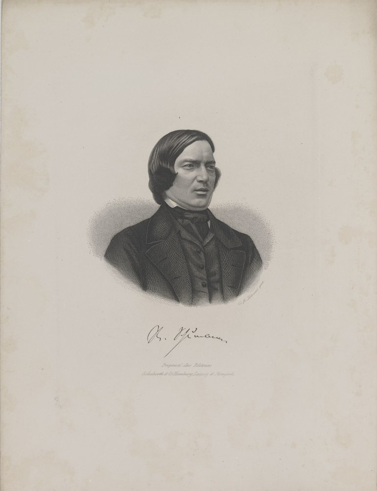 Porträt des Komponisten Robert Schumann von Moritz Laemmel