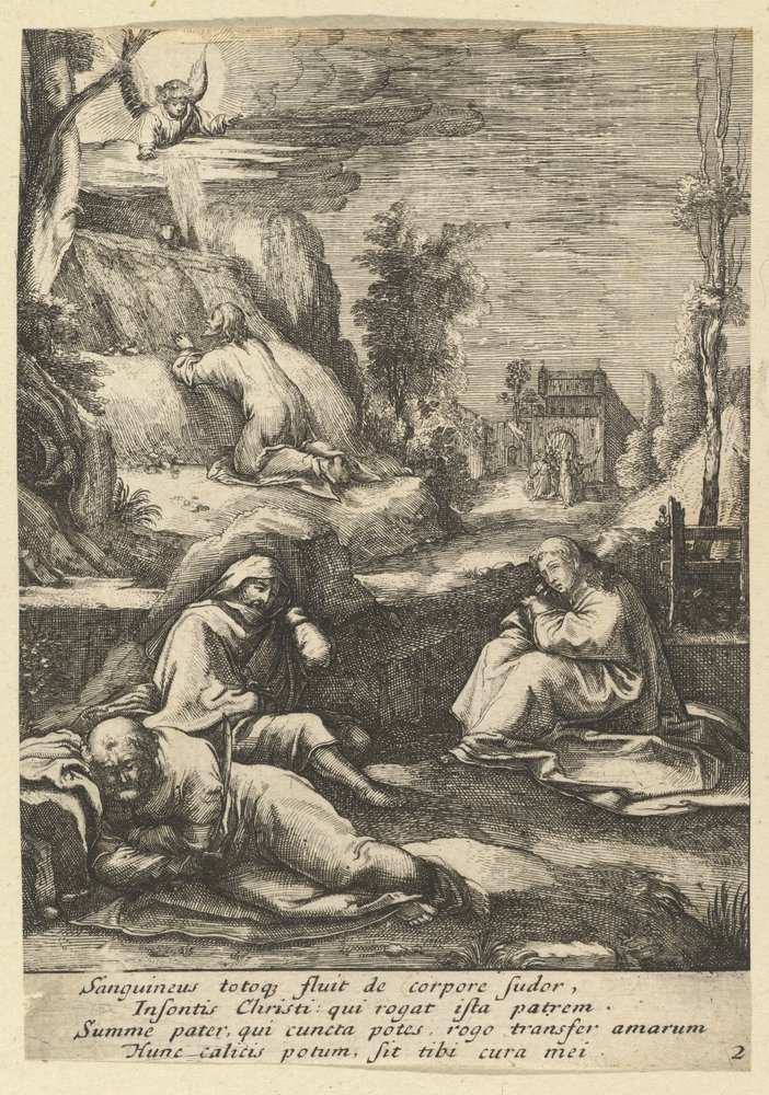 Die Agonie im Garten, aus Die Passion Christi, Mitte des 17. Jahrhunderts von Nicolas Cochin