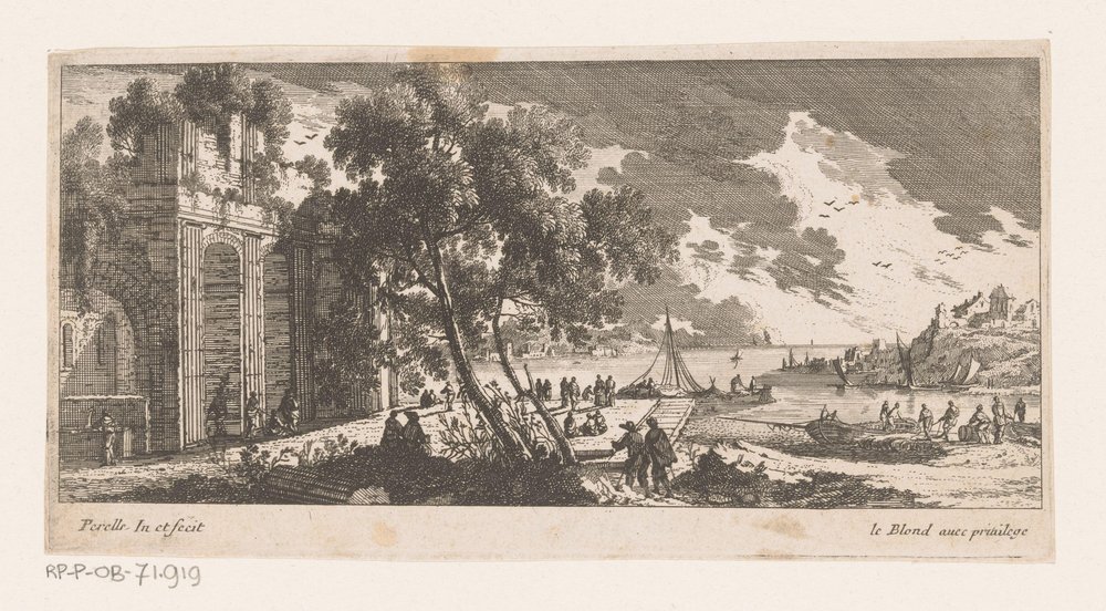 Ruine am Kai bei Meer von Nicolas Perelle