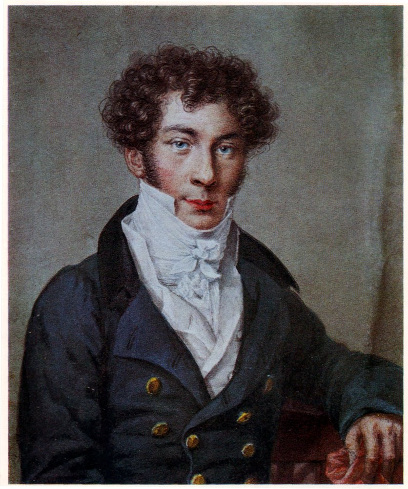Porträt des russischen Dichters Konstantin Batyushkov, 1815 von Nikolai Utkin