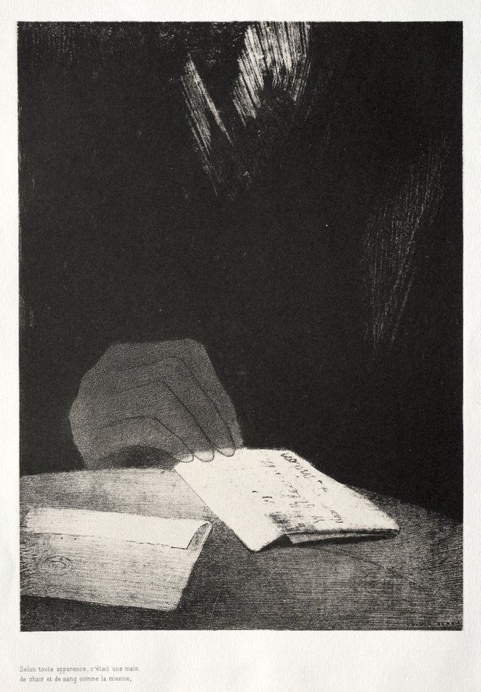Es war anscheinend eine Hand aus Fleisch und Blut, genau wie meine eigene von Odilon Redon