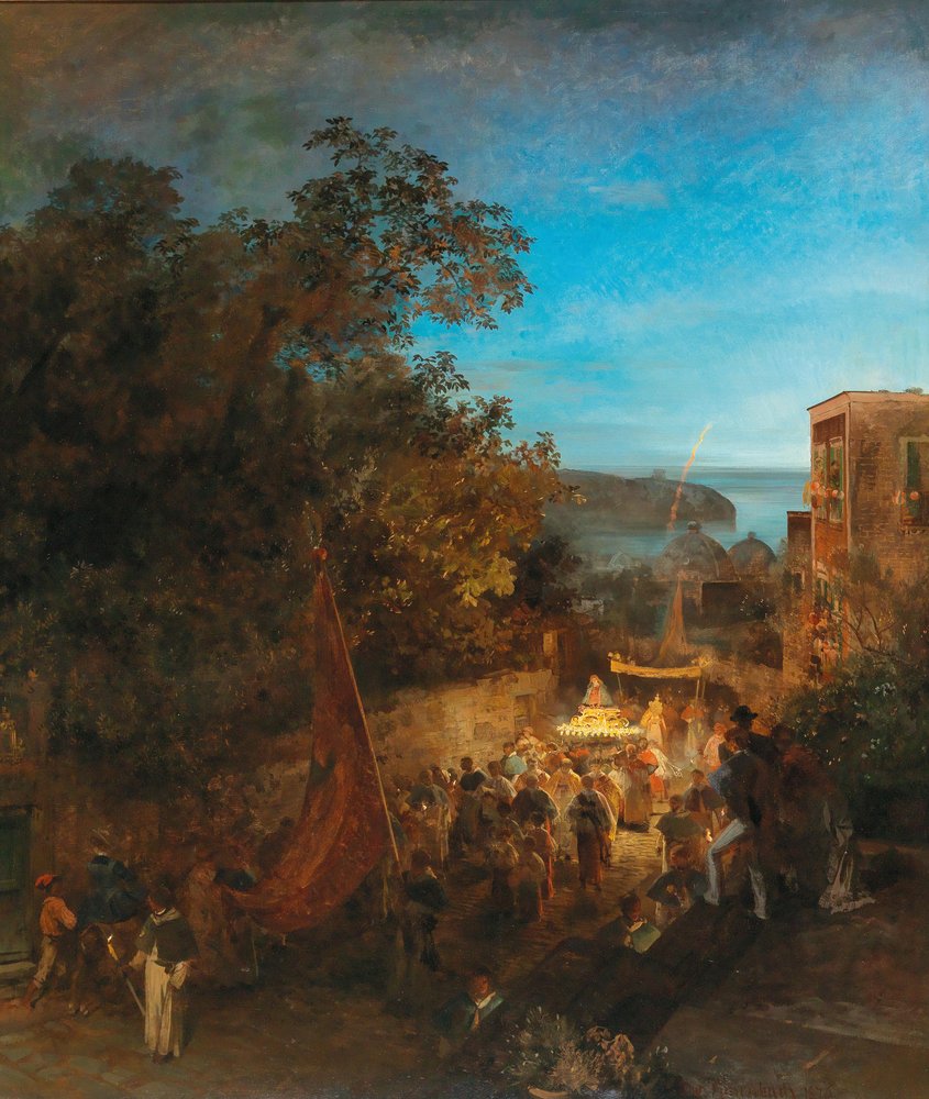 Ischia – Fest von St. Anna, Casamicciola von Oswald Achenbach