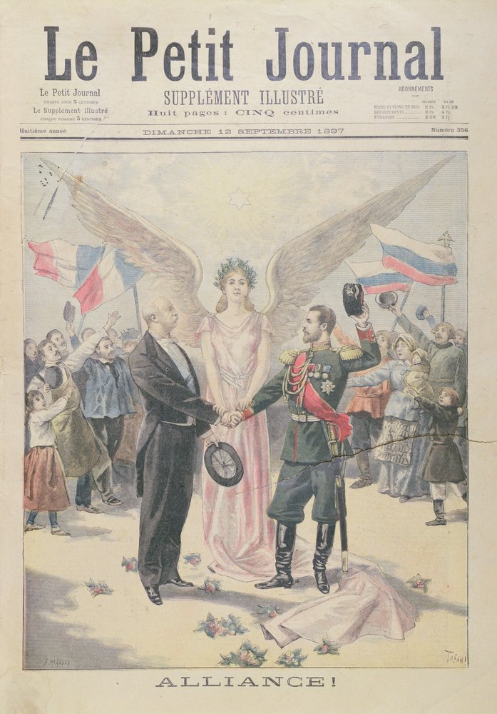 Das französisch-russische Bündnis, Titelseite von „Le Petit Journal“, 12. September 1897 von Oswaldo Tofani