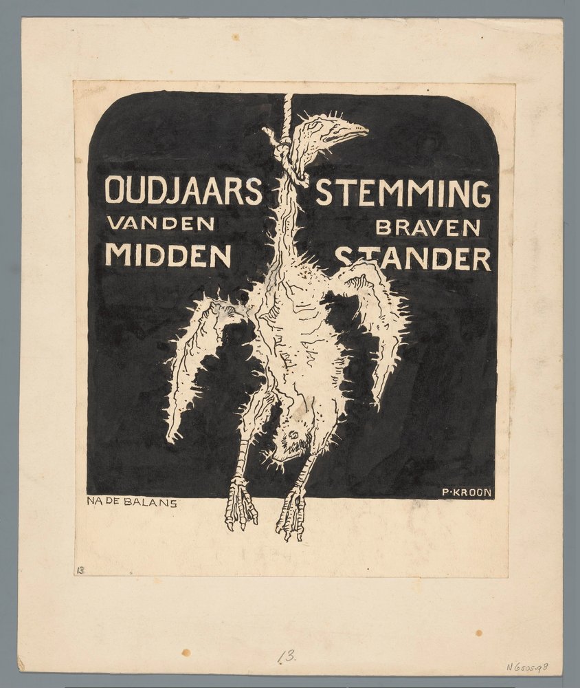 Kahlgepflückter Mittelständler von Patricq Kroon (signed by artist)