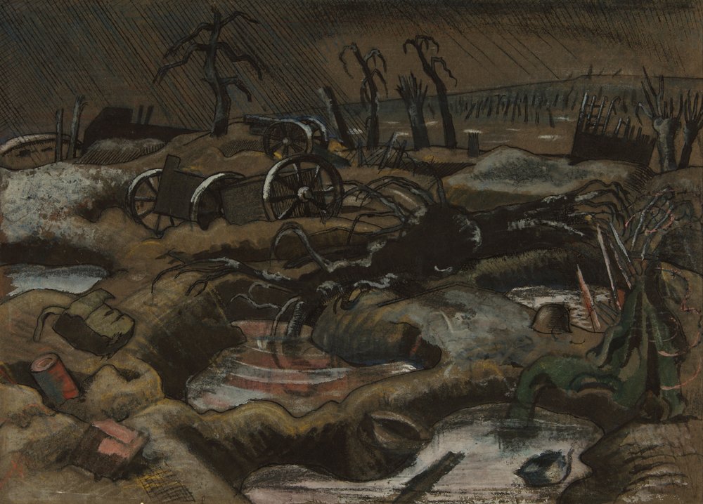 Das Feld von Passchendaele, ca. 1917 von Paul Nash