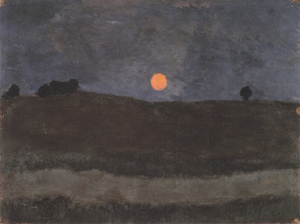 Mond über Landschaft von Paula Modersohn-Becker