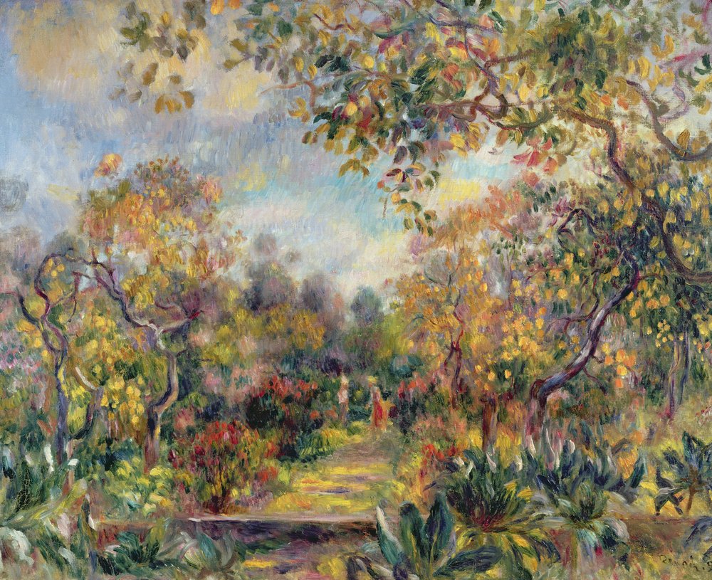 Landschaft bei Beaulieu, um 1893 von Pierre-Auguste Renoir