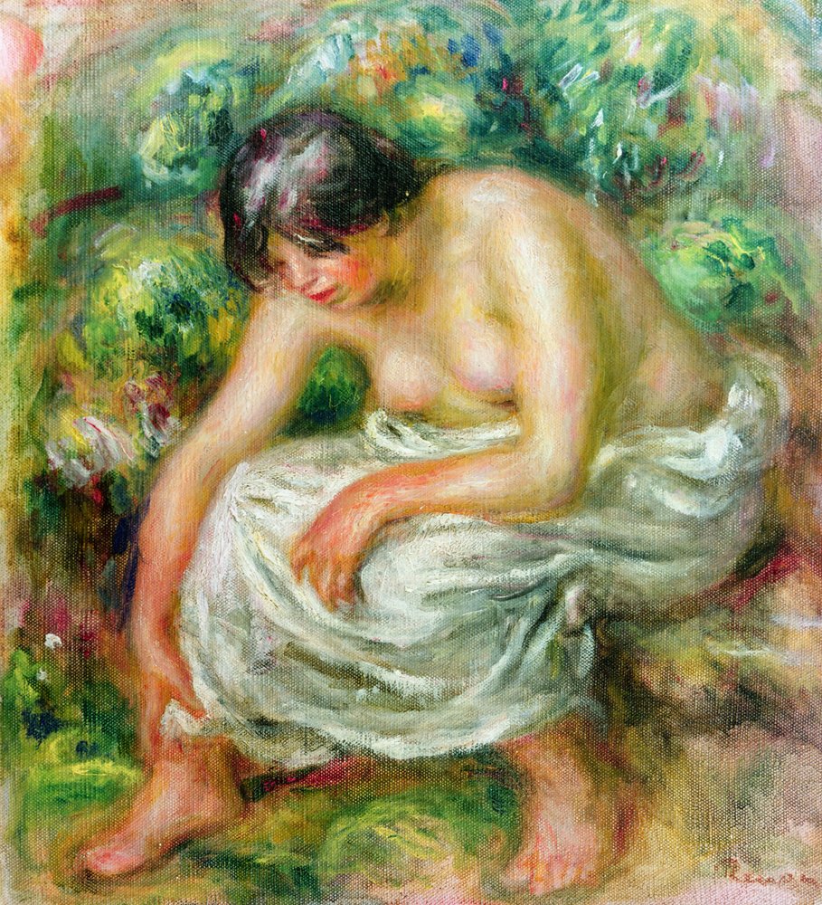 Die Toilette nach dem Bad, 1915 von Pierre-Auguste Renoir