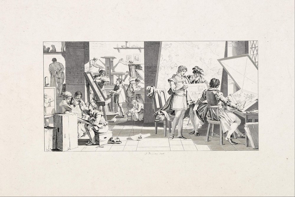 Atelier eines Druckers von Pierre-Charles Baquoy