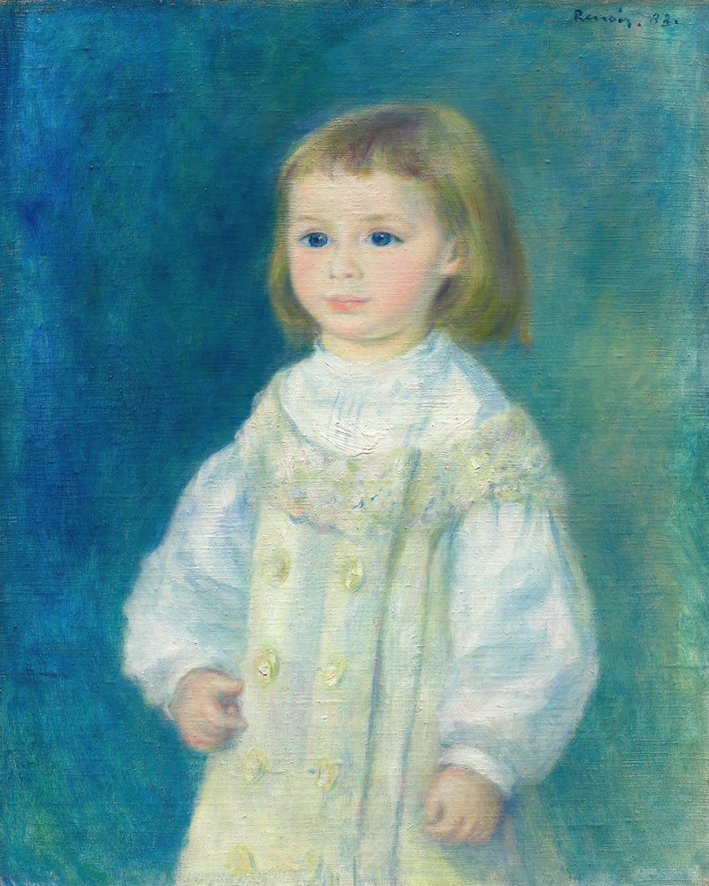 Lucie Berard Kind in Weiß von Pierre-Auguste Renoir